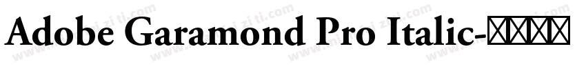 Adobe Garamond Pro Italic字体转换